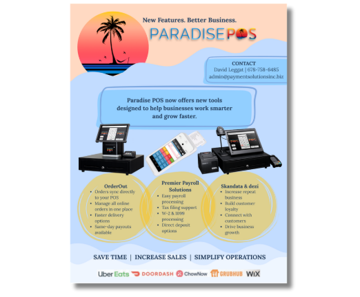 Paradise POS in use